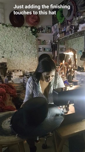 Hat in the making, inspired by beyonce's big hat