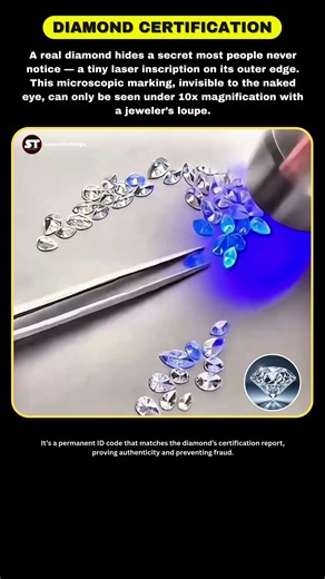How To Identify The Real Daimond . How a Laser Reveals a REAL Diamond — Hidden Code Exposed . #facts