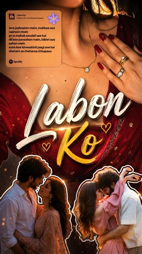 Labon Ko | Labon Ko Couple Reels | Labon Ko KK Song Reels | Labon Ko Lyrics Video | Labon Ko VN Code