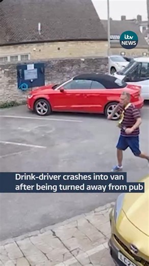 A drink driver from Headington in Oxfordshire who crashed his van into another vehicle after being turned away from a pub garden has avoided jail. Footage released by Thames Valley Police shows Lawson Edward Wright, 56, struggling to walk in a straight line on 20 April 2025. Wright stumbled into a tree, which he then knocked over. After being turned away from the pub, Wright tried to drive his van away. He later collided with another vehicle, where the driver and passenger suffered minor injurie