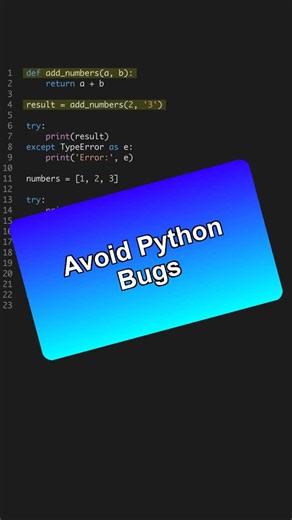 VornixLabs on Instagram: "Stop struggling with beginner Python bugs 🛑 Here is the cleaner way to handle it in Python. 💡 Understand and fix common errors with ease. #pythondeveloper #codingtips #pythonprogramming #softwareengineering #beginnerbugs --- Get the Python for AI course + 6 projects at the link in bio. 🐍"