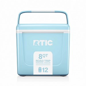 RTIC 8 QT, 12 Can Ice Chest Cooler Hard-Sided, RTIC Ice, Road Trip Personal Cooler