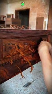 Natural patterns exquisite craftsmanship - Ming-style dry-brewing tea table#redwood