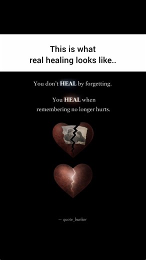 This is what real healing looks like..