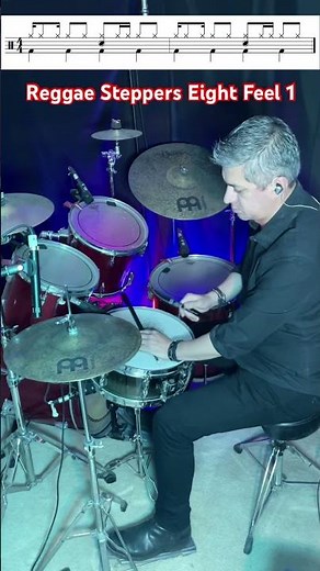 Reggae drumming Four Drop “Steppers” Eight Feel 1 #drums #reggae #drummer