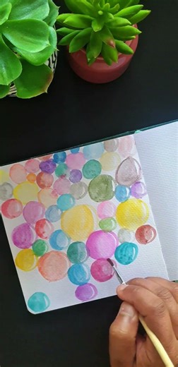 Satisfying Watercolor Circles You Can Do Today #painting #tutorial #relaxing