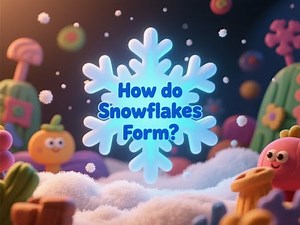 How Do Snowflakes Form? | Kids Facts | Amazing Snowflake Facts for Kids | Big Questions Quest | Kids