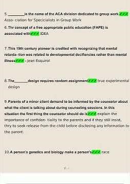 NCE Practice Exam 2023 Questions and Answers Verified Answers3794