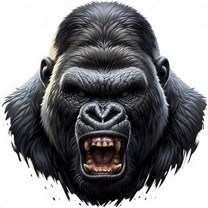 Fierce Gorilla Clipart Bundle | Jungle Animal Art (digital Download) - Etsy