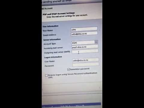 Outlook set up for spark email account