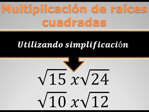 Multiplicación de raíces cuadradas utilizando simplificación
