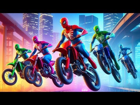 Spider-Man 🕷️ Ramp Challenge Complete In Gta 5. batman vs iron man vs hulk funny Game GTA 5 modes 😱