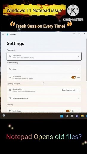 Notepad Opens Old Files? Fix It for Fresh Start Every Time! #Windows11 #Notepad