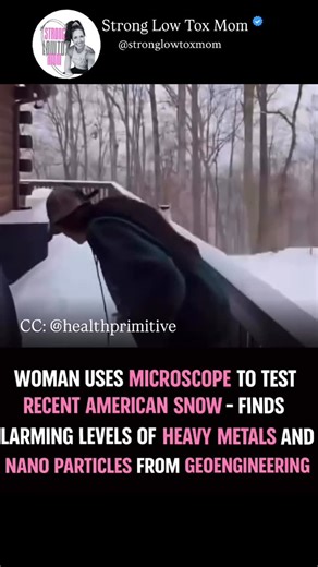 16yr Certified Strength Coach & Detox Educator|Sarah Wohlgemuth on Instagram: "‼️GEOENGINEERING TOXINS IN SNOW??‼️🚨🚨 Aluminium, barium, strontium, graphene oxide, polymer fibres, heavy metals, etc. TOXIC compounds being sprayed regularly into our skies right above us . This is not a debate, it is documented. There’s also a documentary out on Amazon prime Toxins don’t just stay airborne , we are breathing them in and they then enter into food, soil , and water supplies . This is exactly why I’m