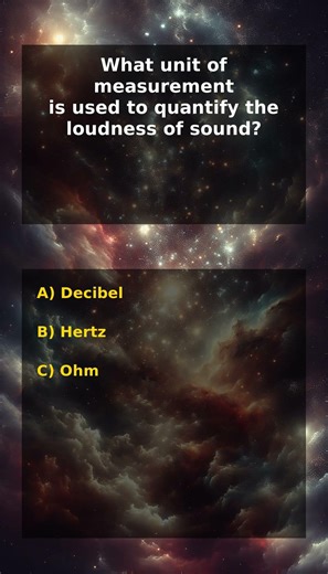 What unit of measurement is used to quantify the loudness of sound? #shorts #quiz