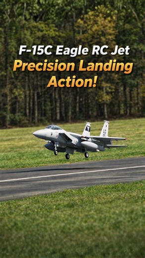 F-15C Eagle RC jet precision landing action!