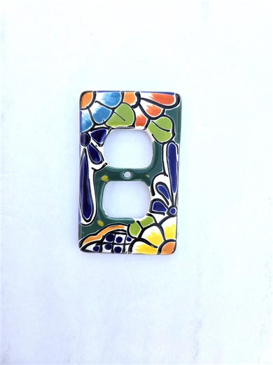 Talavera Light Switch Plate – Handmade Mexican Ceramic Switch Cover – Hand Painted Folk Art Decor - Etsy