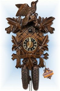Bird in Leaves 14" Cuckoo Clock