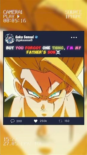 Z Fighter One Last Stand ☠️ #dbz #gohan #gokublack