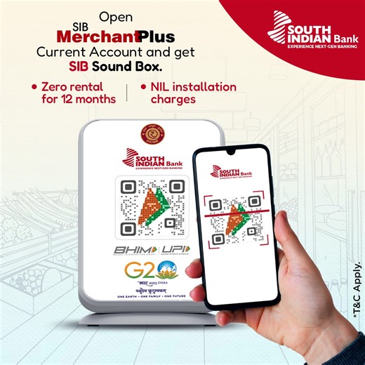 SIB Sound Box –your reliable ally for swift and secure payments. Dive into the exclusive perks offered with our SIB Merchant Plus Current Account, and seize the opportunity to avail the SIB Sound Box with zero rental charges for 12 months. #SIB #SouthIndianBank #TrustmeetsTechsince1929 #MerchantPlus #CurrentAccount | South Indian Bank