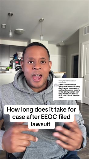 Replying to @HisMrs0609 just because you file a lawsuit it does not mean that your case is going to move faster. It can still take anywhere from a couple months to multiple years after you file your lawsuit depending on what’s going on with your case. The good thing is is that most of the time company is going to take you more seriously if you get to the point of having to file a lawsuit. ##eeoc##employmentlaw##workersrights##lawsuit##work