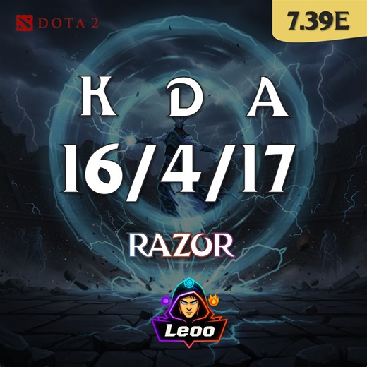 44K views · 230 reactions |  Patch: 7.39e 隣 Hero: Razor  KDA: 16 Kills / 4 Deaths / 17 Assists #dota2 #dota2highlights #dota2clips #dota #dotaleoo | Leoo | Facebook