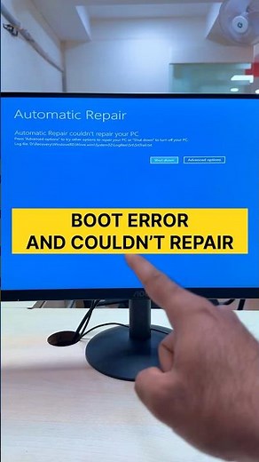 How to fix boot and couldn’t repair errors on windows PC! #pctipsandtricks #windows #shorts