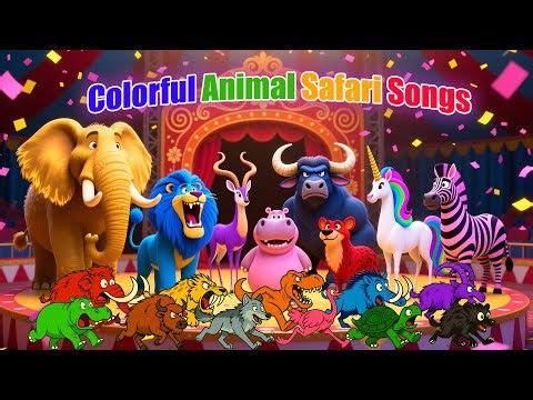 Colorful Animal Safari Song | Animal Magic Colorful | Zazzy Melody