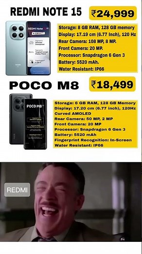 Redmi Note 15 vs POCO M8 💥