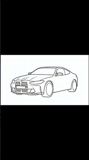 How to draw a BMW M4 G82 2025 / drawing BMW step by step