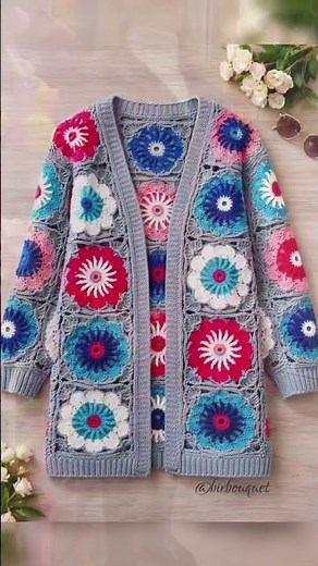 Very beautiful crochet 🧶 pattern long cardigan designs