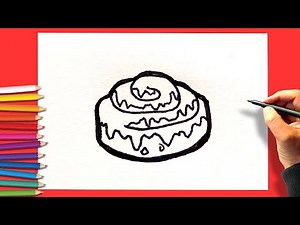 How to draw a cinnamon roll easy