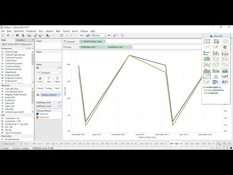 Tableau - Do it Yourself Tutorial - Dual Axis & Multiple measures rendering - DIY -13-of-50