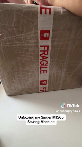 Unboxing my new Singer Sewing Machine, because 'thread-itions' are the new traditions! Let the sewing adventures begin! 🧵😂 #StitchHappens #sewing #singersewingmachine @