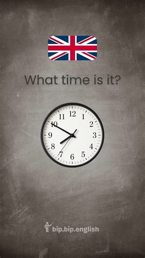 What time is it? Say the time in English.