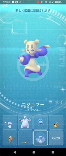 色違いコジョフー捕獲【ポケモンGO】