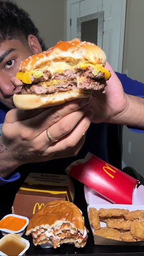 McDonald’s Mukbang 🍔🍟🥤 Thank you guys so much for getting me almost to 3500 followers I can’t believe how supportive everyone has been! 👍🏾 If you haven’t followed already make sure you do because I upload daily! 😋 #mcdonalds #mukbang #asmr #mukbangasmr #notalkingasmr