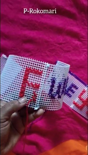 swastik Cross stitch on plastic canvas. #design #swastik #crossstitch #plasticcanvas #handmade #diy