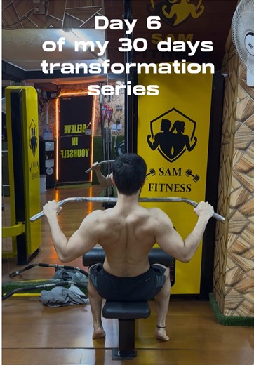 Day 6 of My 30-Day Fitness Transformation — Back Day 🔥 Workout (12 reps x 3 sets): • Pull-Ups — Upper Lats (Warm-Up) • Close-Grip Lat Pulldown — Lower Lats • Wide-Grip Lat Pulldown — Upper Lats • V-Grip Row — Mid Back • Smith Machine Barbell Row — Mid & Lower Back • Single-Arm Bent-Over Row — Lats • Rope Pulldown (Cable) — Lower Lats • Smith Machine Deadlift — Lower Back • Rope Cable Pulls — Upper & Mid Back What I Ate Today: • Breakfast: 3 Egg-White Omelette With Chicken, Vegetables & Toast • 