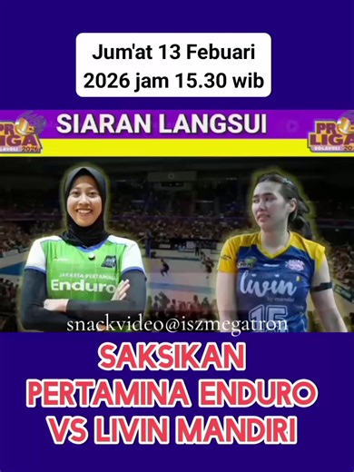 laga Pertamina Enduro vs Livin mandiri akan datang saksikan #promomakanharian #trendingvideo #trendingtiktok #megawatihangestri #viralvideo