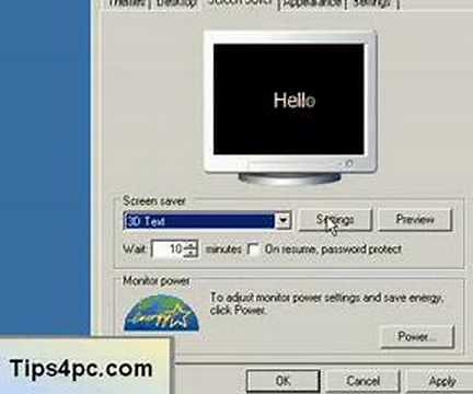 Display Properties in Windows XP