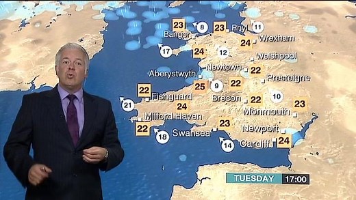 Here's the weather forecast for Wales with Derek Brockway | BBC Wales News