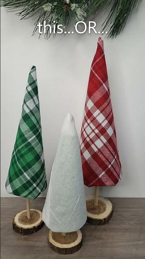 DIY Cone Christmas Trees | Fabric Cone Christmas Trees | Easy, DIY Christmas Decor How To | #Shorts
