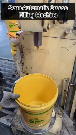 Luxury ✨ AI 🤖 Cars 🚗 on Instagram: "A semi-automatic grease filling machine used for dispensing grease into containers. Key features and information: • Function: Fills grease, silicone, sealant, and other thick materials into containers. • Container Compatibility: Suitable for various container types like bottles, jars, buckets, and tubes. • Operation: Electro-mechanical with compressed air for lifting containers. Some models have electro-pneumatic tin lifting to reduce human error. • Material