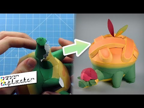 How to Build Your Own Appletun Pokemon Papercraft DIY Video Guide