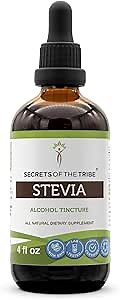 Stevia Alcohol Extract, High-Potency Herbal Drops, Tincture Made from Stevia (Stevia Rebaudiana) Dried Leaf 4 oz