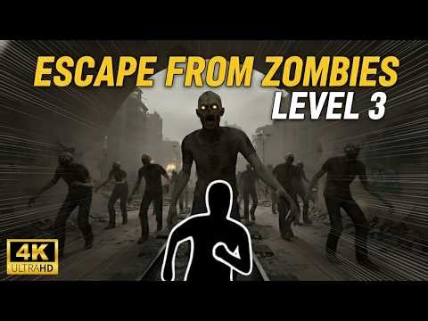 ZOMBIE ESCAPE | 4K Immersive Interactive Warm Up | Run Cardio Workout Level 3