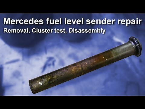 Mercedes W123 Fuel sender removal, cleaning, cluster and wiring test and finally actually fixing it.