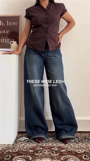 Stylish Wodrobe™ by Khushi🌸 on Instagram: "These wide leg jeans are just what you need! Follow and comment for links✨ [denim, jeans, washed denims, wide leg jeans, bootcut jeans, super wide leg jeans, work outfits, affordable outfits, outfit inspo, everyday outfit ideas, Pinteresty outfit, Pinteresty denims, for you page, reels, fyp, explore page] #stylishwodrobe #denim #jeans #washeddenims #widelegjeans #bootcutjeans #superwidelegjeans #workoutfits #affordableoutfits #outfitinspo #datenightfit