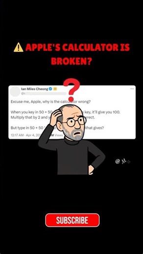 Apple's Calculator Gives WRONG Answer #brainteaser